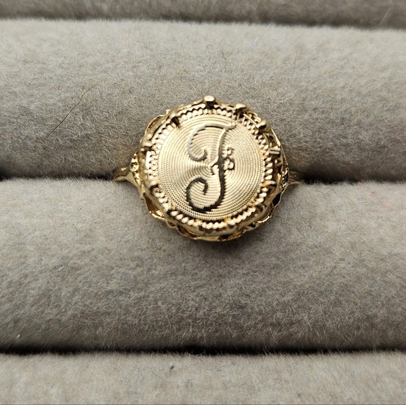 14K Yellow Gold Initial 